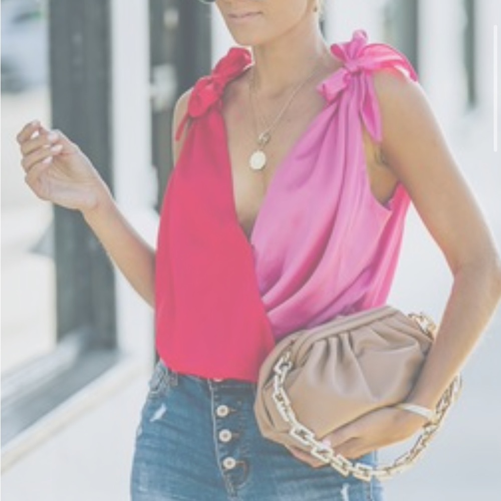 NWT pink and red bodysuit